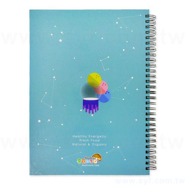 個性環裝筆記本-彩色封面黑線圈記事本-可訂製內頁及客製化加印LOGO