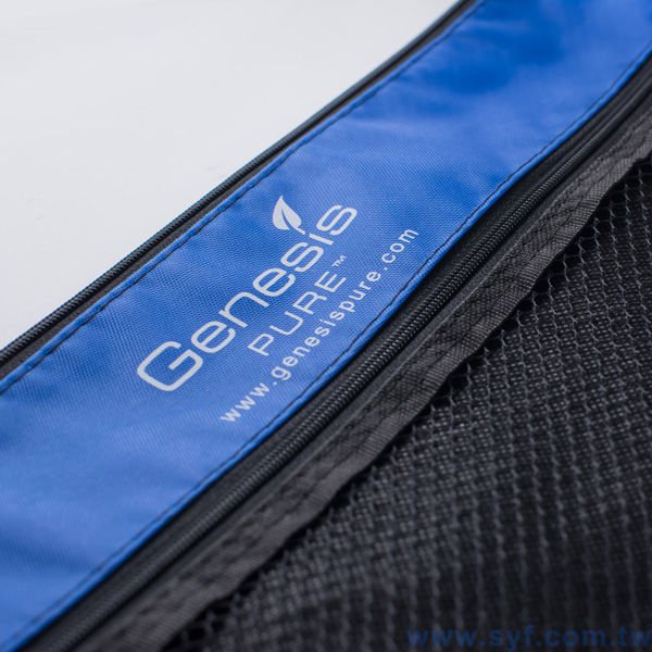 雙層拉鍊袋-牛津布材質加尼龍網格-單面單色印刷