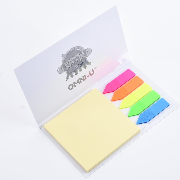 二合一五色標便利貼