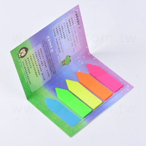 PE箭頭便利貼-五色標便利貼-燙銀封面彩色印刷便利貼製作-memo-客製便利貼