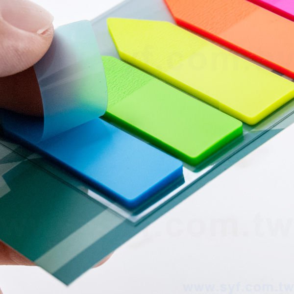 便利貼-PE箭頭五色標-背卡彩色印刷便利貼製作-memo-客製便利貼