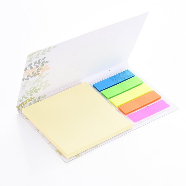 二合一便利貼-封面彩色印刷上霧膜-13.5x8cm內頁無印刷便利貼