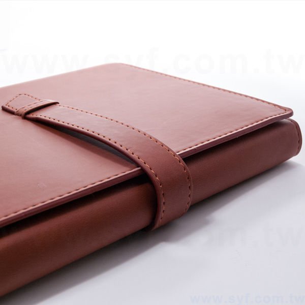 紳士簡約工商日誌-三折式插扣活頁筆記本-可訂製內頁及客製化加印LOGO