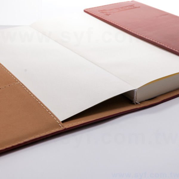 紳士簡約工商日誌-三折式插扣活頁筆記本-可訂製內頁及客製化加印LOGO