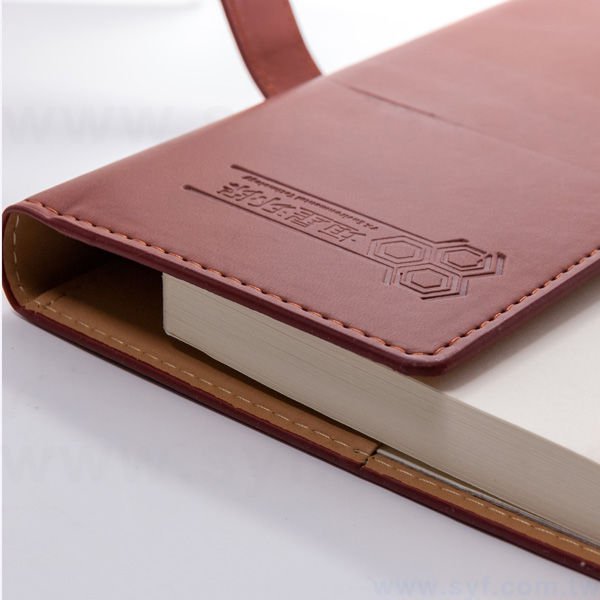 紳士簡約工商日誌-三折式插扣活頁筆記本-可訂製內頁及客製化加印LOGO