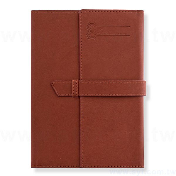 紳士簡約工商日誌-三折式插扣活頁筆記本-可訂製內頁及客製化加印LOGO