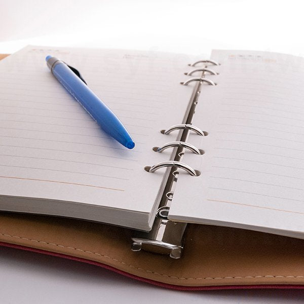 極簡皮紋工商日誌-金屬扣活頁筆記本-可訂製內頁及客製化加印LOGO
