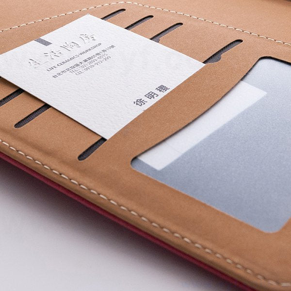 極簡皮紋工商日誌-金屬扣活頁筆記本-可訂製內頁及客製化加印LOGO