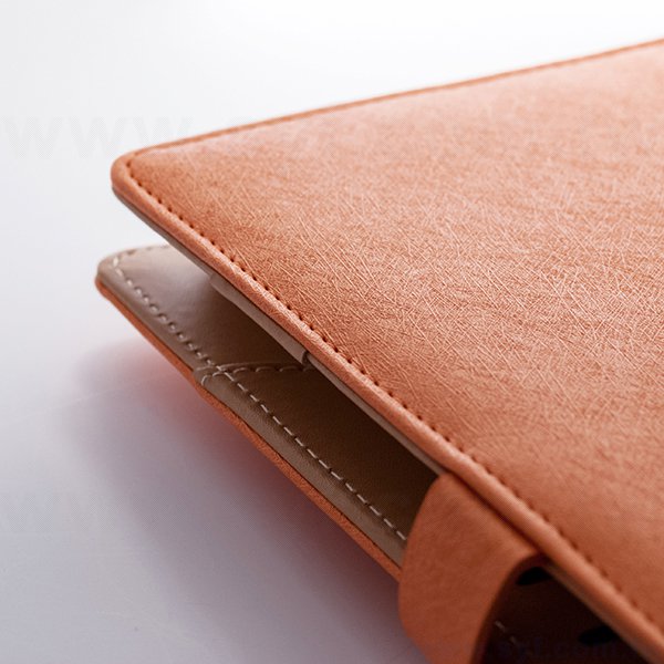 極簡皮紋工商日誌-金屬扣活頁筆記本-可訂製內頁及客製化加印LOGO