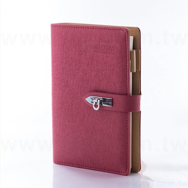 極簡皮紋工商日誌-金屬扣活頁筆記本-可訂製內頁及客製化加印LOGO