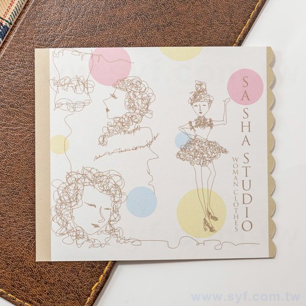 小波浪二直式雙摺名片印製-雙面彩色印刷-客製化名片設計印刷