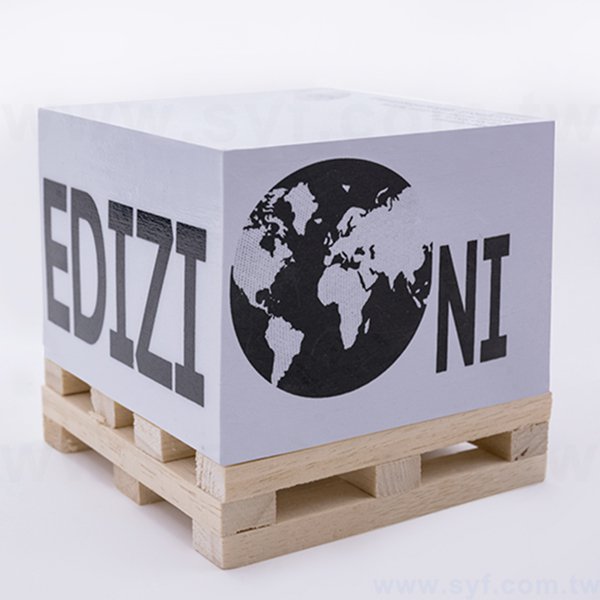 造型紙磚-方形創意便條紙-五面雙色印刷-禮贈品客製便條紙-加棧板