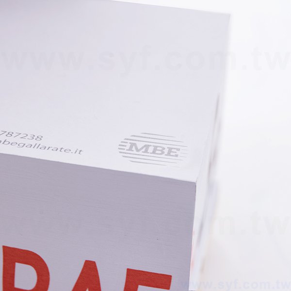 造型紙磚-方形創意便條紙-五面雙色印刷-禮贈品客製便條紙-加棧板