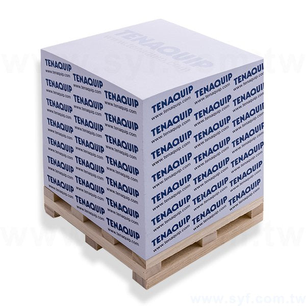 造型紙磚-方形創意便條紙-五面雙色印刷-禮贈品客製便條紙-加棧板