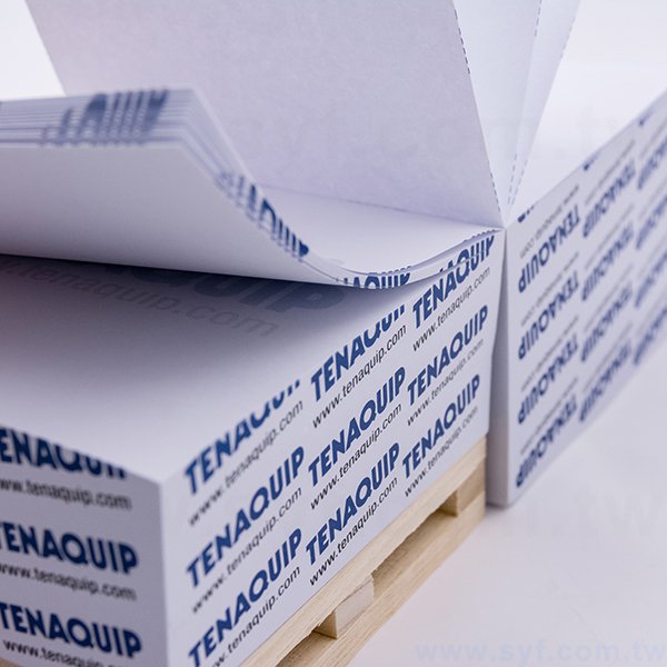 造型紙磚-方形創意便條紙-五面雙色印刷-禮贈品客製便條紙-加棧板