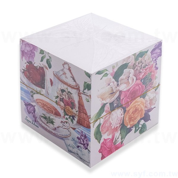 紙磚-方形創意便條紙-四面彩色印刷-禮贈品客製便條紙