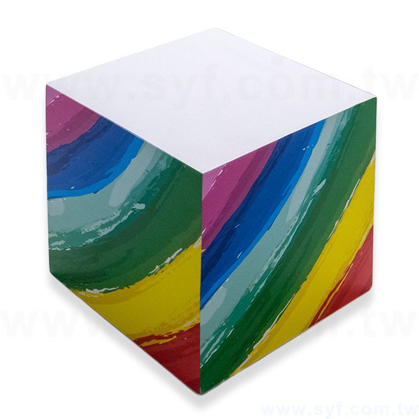 紙磚-方形創意便條紙-四面彩色印刷-禮贈品客製便條紙