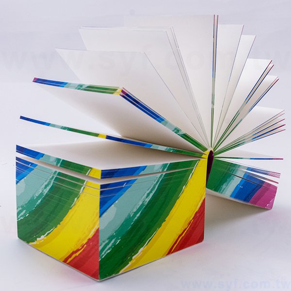 紙磚-方形創意便條紙-四面彩色印刷-禮贈品客製便條紙