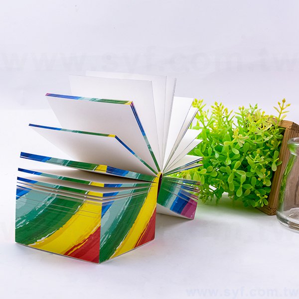 紙磚-方形創意便條紙-四面彩色印刷-禮贈品客製便條紙