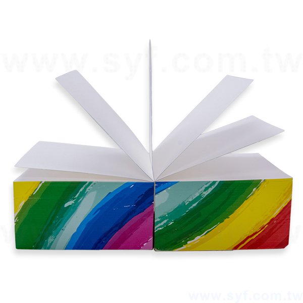 紙磚-方形創意便條紙-四面彩色印刷-禮贈品客製便條紙