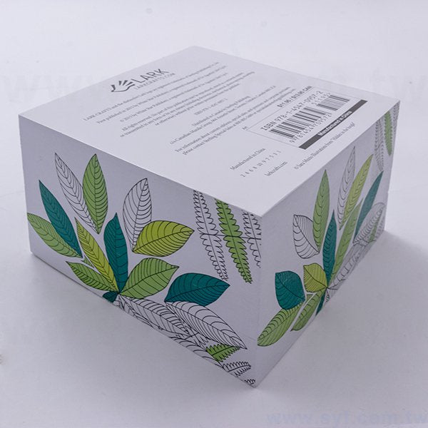 紙磚-方形創意便條紙-四面彩色印刷加封面-禮贈品客製造型便條紙