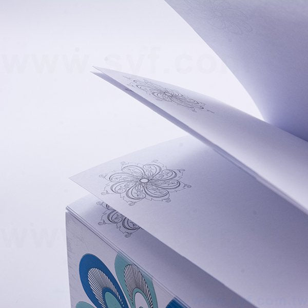 紙磚-方形創意便條紙-四面彩色印刷加封面-禮贈品客製造型便條紙