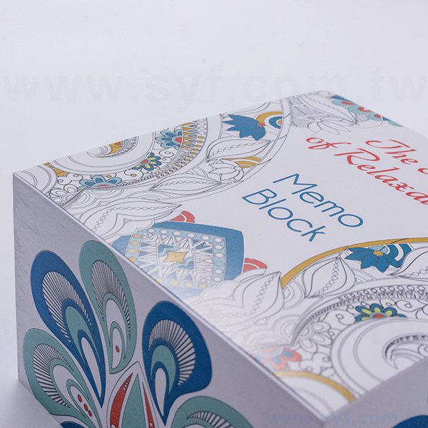 紙磚-方形創意便條紙-四面彩色印刷加封面-禮贈品客製造型便條紙