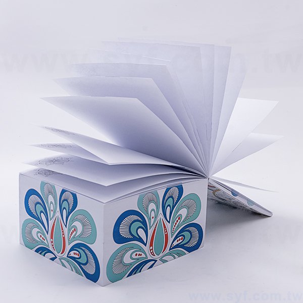 紙磚-方形創意便條紙-四面彩色印刷加封面-禮贈品客製造型便條紙