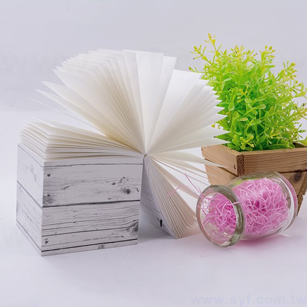 紙磚-方形創意便條紙-四面單色印刷加封面-禮贈品客製造型便條紙