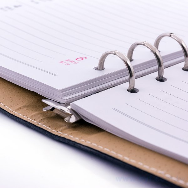 清新簡約工商日誌-插扣式活頁筆記本-可訂製內頁及客製化加印LOGO