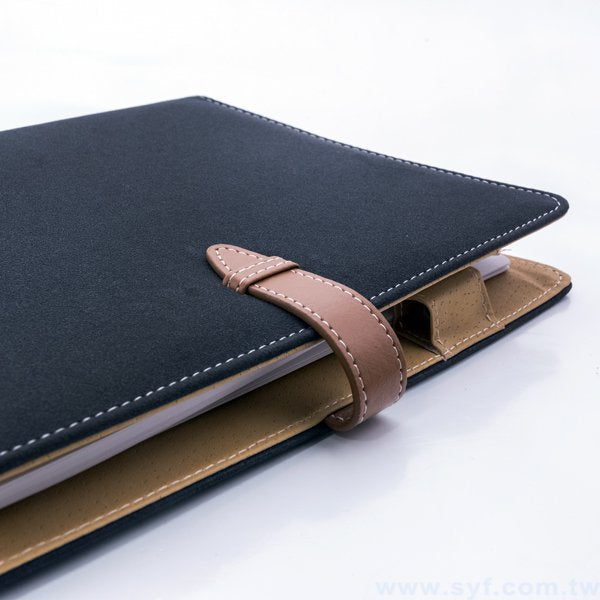 清新簡約工商日誌-插扣式活頁筆記本-可訂製內頁及客製化加印LOGO