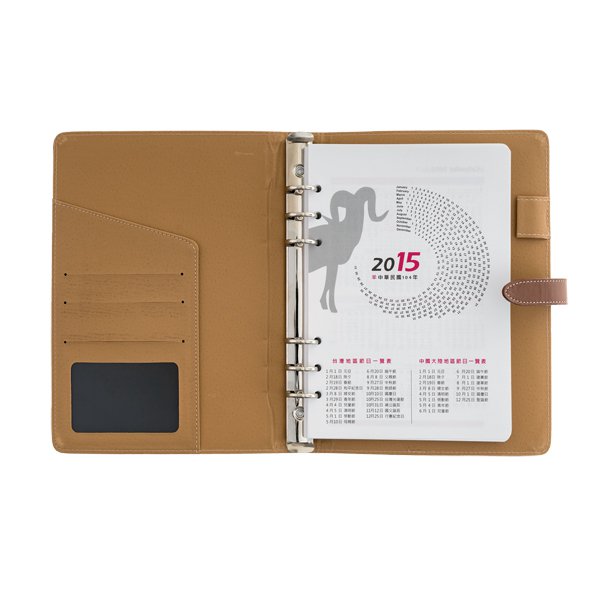 清新簡約工商日誌-插扣式活頁筆記本-可訂製內頁及客製化加印LOGO