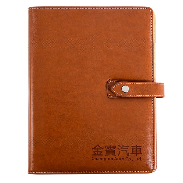 簡約高雅工商日誌-壓扣式活頁筆記本-可訂製內頁及客製化加印LOGO