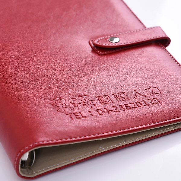 簡約高雅工商日誌-壓扣式活頁筆記本-可訂製內頁及客製化加印LOGO