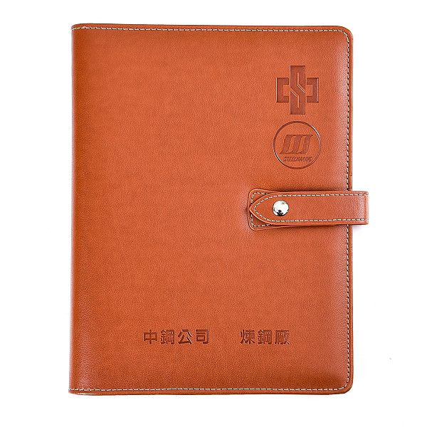 簡約高雅工商日誌-壓扣式活頁筆記本-可訂製內頁及客製化加印LOGO