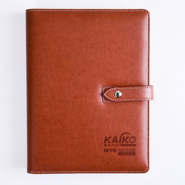 簡約高雅工商日誌-壓扣式活頁筆記本-可訂製內頁及客製化加印LOGO