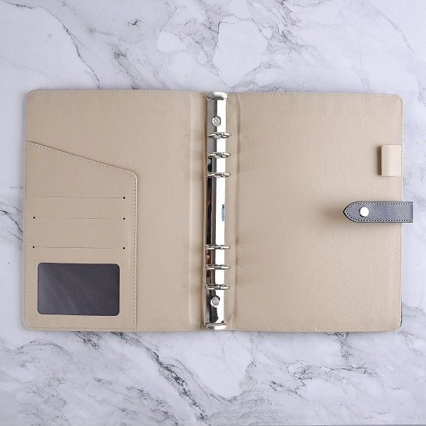 簡約高雅工商日誌-壓扣式活頁筆記本-可訂製內頁及客製化加印LOGO