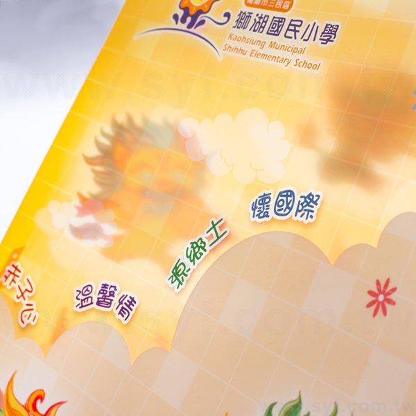 A4單層L夾-局部白墨-PP材質單面彩色印刷L型資料夾