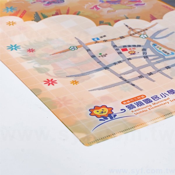 A4單層L夾-局部白墨-PP材質單面彩色印刷L型資料夾