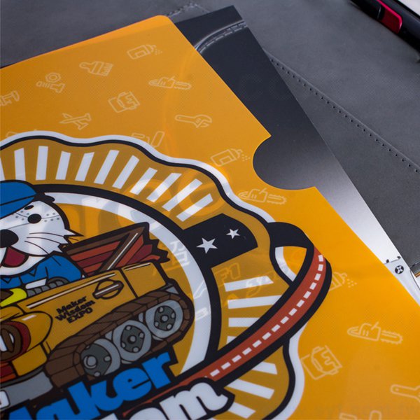 A4單層L夾-全白墨-PP材質高彩度印刷L型資料夾