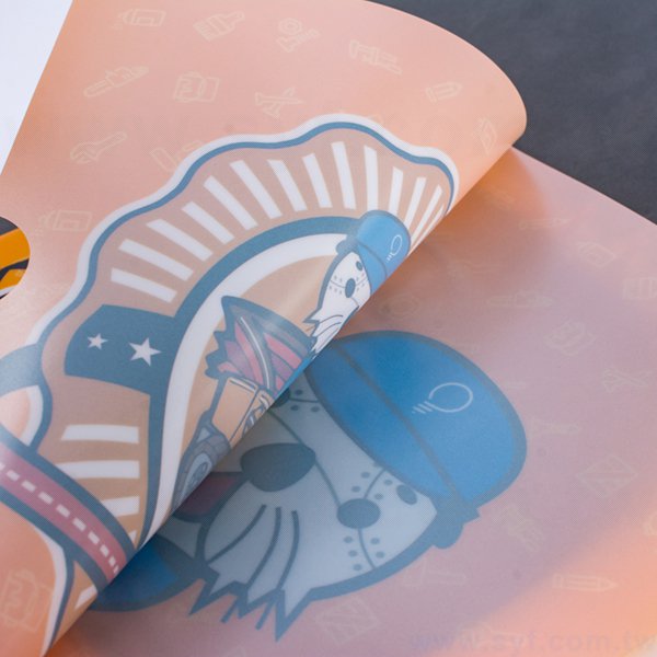 A4單層L夾-全白墨-PP材質高彩度印刷L型資料夾