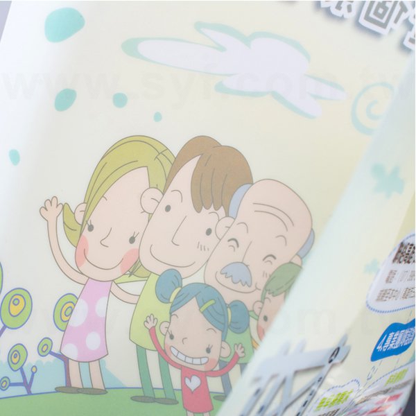 A4單層L夾-白墨-PP材質亮彩印刷L型資料夾-早期療育中心