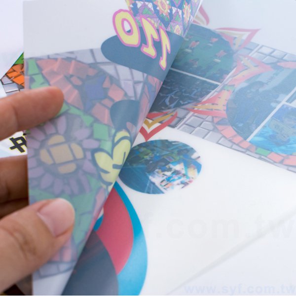 A4單層L夾-白墨-PP材質彩色印刷L型資料夾-內湖國小