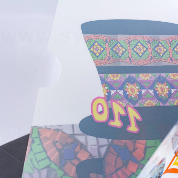 A4單層L夾-白墨-PP材質彩色印刷L型資料夾-內湖國小