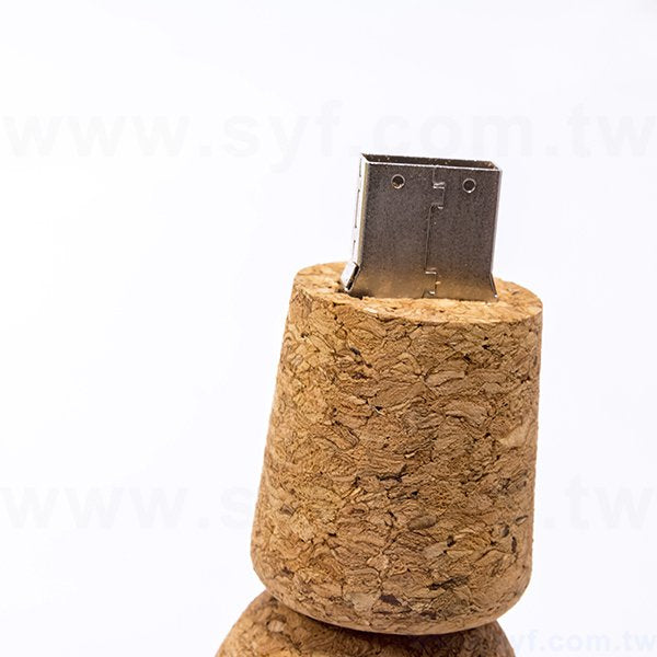 環保隨身碟-木製軟木塞禮贈品USB-磨菇造型隨身碟-客製隨身碟容量-採購訂製印刷推薦禮品