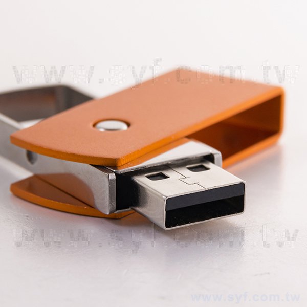 隨身碟-商務禮贈品-藍色交叉旋轉金屬USB隨身碟-客製隨身碟容量-採購推薦股東會贈品