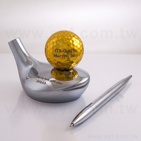 高爾夫球組廣告金屬筆-鋼筆推薦股東會禮品筆-企業禮贈品筆