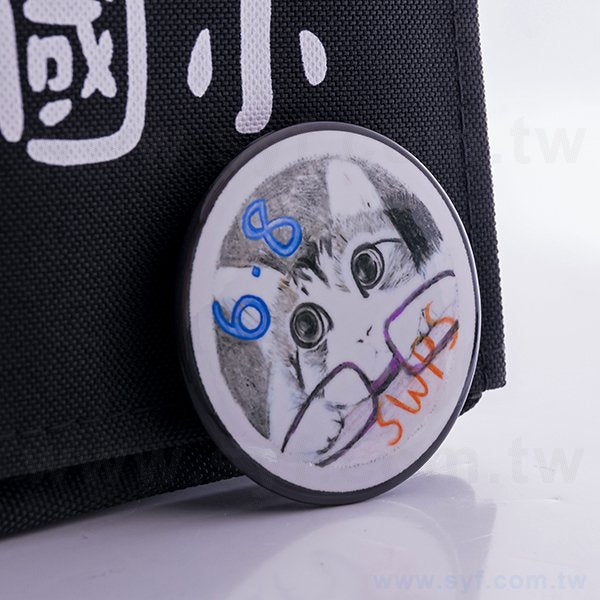 別針胸章-58mm圓形-亮膜-客製化徽章