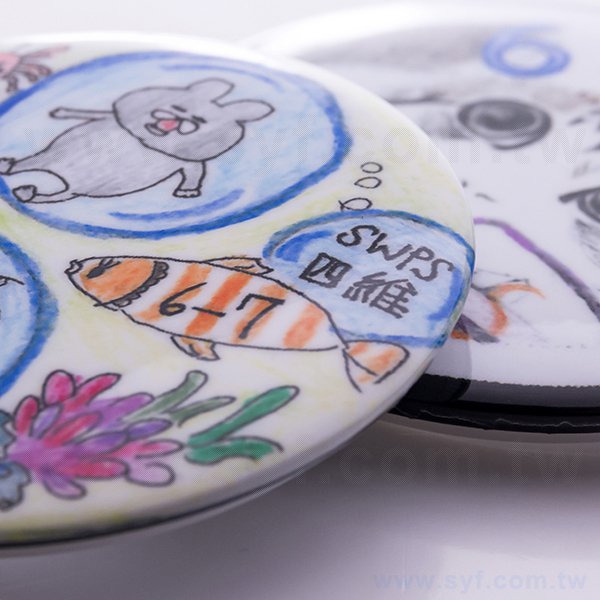 別針胸章-58mm圓形-亮膜-客製化徽章