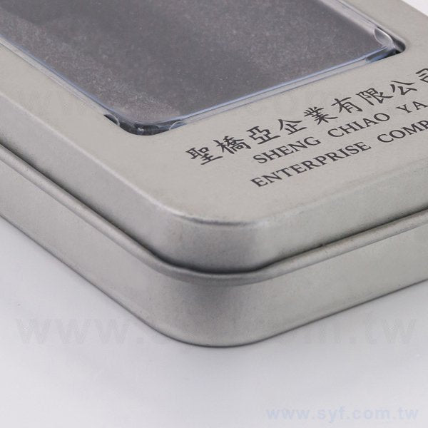 開窗迷你扁方盒-聖橋亞企業有限公司-馬口鐵禮物盒-客製化禮贈品包裝盒